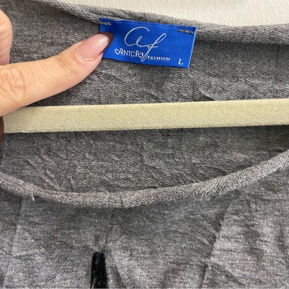 Fox Gray 'Happy Life' Women's Long Sleeve Top - Picture 3 of 6